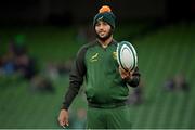 5 November 2022; Jaden Hendrikse of South Africa before the Bank of Ireland Nations Series match between Ireland and South Africa at the Aviva Stadium in Dublin. Photo by Ramsey Cardy/Sportsfile