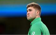 5 November 2022; Jack Crowley of Ireland before the Bank of Ireland Nations Series match between Ireland and South Africa at the Aviva Stadium in Dublin. Photo by Ramsey Cardy/Sportsfile