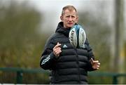 10 November 2022; Leinster head coach Leo Cullen during the Leinster rugby open training session at Tullow RFC in Carlow. Photo by Sam Barnes/Sportsfile
