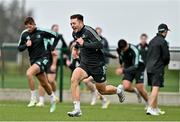 10 November 2022; Leinster players including  Lee Barron, centre, during the Leinster rugby open training session at Tullow RFC in Carlow. Photo by Sam Barnes/Sportsfile