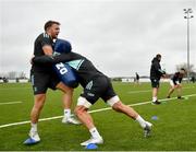 10 November 2022; Liam Turner, left, and Rhys Ruddock during the Leinster rugby open training session at Tullow RFC in Carlow. Photo by Sam Barnes/Sportsfile