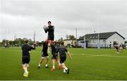 10 November 2022; A general view of a lineout during the Leinster rugby open training session at Tullow RFC in Carlow. Photo by Sam Barnes/Sportsfile
