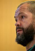 10 November 2022; Head coach Andy Farrell during Ireland rugby media conference at Aviva Stadium in Dublin. Photo by Brendan Moran/Sportsfile