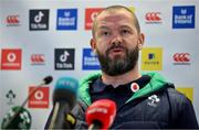 10 November 2022; Head coach Andy Farrell during Ireland rugby media conference at Aviva Stadium in Dublin. Photo by Brendan Moran/Sportsfile