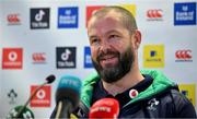 10 November 2022; Head coach Andy Farrell during Ireland rugby media conference at Aviva Stadium in Dublin. Photo by Brendan Moran/Sportsfile