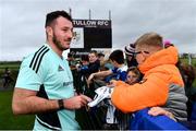 10 November 2022; Will Connors signs autographs for supporters after the Leinster rugby open training session at Tullow RFC in Carlow. Photo by Sam Barnes/Sportsfile