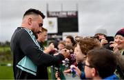 10 November 2022; Rónan Kelleher signs autographs during the Leinster rugby open training session at Tullow RFC in Carlow. Photo by Sam Barnes/Sportsfile