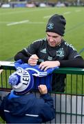 10 November 2022; Luke McGrath signs an autograph for a supporter during the Leinster rugby open training session at Tullow RFC in Carlow. Photo by Sam Barnes/Sportsfile