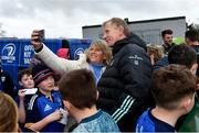 10 November 2022; Leinster head coach Leo Cullen with supporters during the Leinster rugby open training session at Tullow RFC in Carlow. Photo by Sam Barnes/Sportsfile