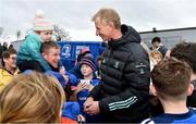 10 November 2022; Leinster head coach Leo Cullen with supporters during the Leinster rugby open training session at Tullow RFC in Carlow. Photo by Sam Barnes/Sportsfile