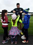 10 November 2022; Andrew Smith signs autographs during the Leinster rugby open training session at Tullow RFC in Carlow. Photo by Sam Barnes/Sportsfile