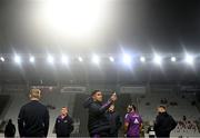 10 November 2022; Malakai Fekitoa of Munster films as he walks the pitch before the match between Munster and South Africa Select XV at Páirc Ui Chaoimh in Cork. Photo by Harry Murphy/Sportsfile