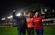 10 November 2022; Munster supporters Richard and Ann Carey with their daughter Lauren from Killarney, Co Kerry, before the match between Munster and South Africa Select XV at Páirc Ui Chaoimh in Cork. Photo by David Fitzgerald/Sportsfile