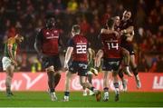 10 November 2022; Munster players celebrate after the match between Munster and South Africa Select XV at Páirc Ui Chaoimh in Cork. Photo by David Fitzgerald/Sportsfile