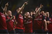 10 November 2022; Patrick Campbell of Munster, centre, and team mates celebrate after the match between Munster and South Africa Select XV at Páirc Ui Chaoimh in Cork. Photo by David Fitzgerald/Sportsfile