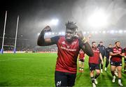 10 November 2022; Edwin Edogbo of Munster after his side's victory in the match between Munster and South Africa Select XV at Páirc Ui Chaoimh in Cork. Photo by Harry Murphy/Sportsfile