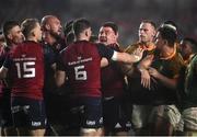 10 November 2022; Players from both sides tussle during the match between Munster and South Africa Select XV at Páirc Ui Chaoimh in Cork. Photo by David Fitzgerald/Sportsfile