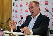 11 November 2022; Irish Rugby Football Union chief executive officer Kevin Potts during an IRFU media briefing at Aviva Stadium in Dublin. Photo by Brendan Moran/Sportsfile