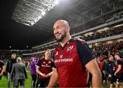 10 November 2022; Kiran McDonald of Munster after his side's victory in the match between Munster and South Africa Select XV at Páirc Ui Chaoimh in Cork. Photo by Harry Murphy/Sportsfile