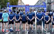 30 October 2022; Members of Garda Síochána Athletics line up before the 2022 Irish Life Dublin Marathon. 25,000 runners took to the Fitzwilliam Square start line to participate in the 41st running of the Dublin Marathon after a two-year absence. Photo by Sam Barnes/Sportsfile