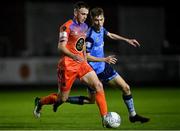 11 November 2022; Darragh Power of Waterford in action against Alex Nolan of UCD during the SSE Airtricity League Promotion / Relegation Play-off match between UCD and Waterford at Richmond Park in Dublin. Photo by Seb Daly/Sportsfile