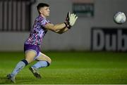 11 November 2022; UCD goalkeeper Kian Moore during the SSE Airtricity League Promotion / Relegation Play-off match between UCD and Waterford at Richmond Park in Dublin. Photo by Seb Daly/Sportsfile