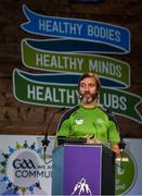 12 November 2022; Gaa Community and Health Manager Colin Regan speaking during an Irish Life GAA Healthy Club Conference 2022 at Croke Park in Dublin at Croke Park in Dublin. Photo by Eóin Noonan/Sportsfile