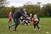 13 November 2022; Leinster Rugby player Nick McCarthy during a Dundalk RFC Minis training session at Dundalk RFC in Dundalk, Louth. Photo by Ramsey Cardy/Sportsfile