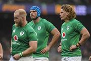 12 November 2022; Ireland players, from left, Jeremy Loughman, Tadhg Beirne and Cian Prendergast during the Bank of Ireland Nations Series match between Ireland and Fiji at the Aviva Stadium in Dublin. Photo by Seb Daly/Sportsfile