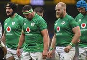 12 November 2022; Ireland players, from left, Tom O’Toole, Rob Herring and Jeremy Loughman during the Bank of Ireland Nations Series match between Ireland and Fiji at the Aviva Stadium in Dublin. Photo by Seb Daly/Sportsfile