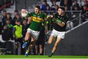 12 November 2022; Jack kennedy of Clonmel Commercials in action against Barry Cripps of Nemo Rangers during the AIB Munster GAA Football Senior Club Championship Quarter-Final match between Nemo Rangers and Clonmel Commercials at Páirc Uí Chaoimh in Cork. Photo by Matt Browne/Sportsfile