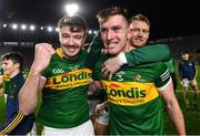 12 November 2022; Jack Kennedy ,left, and Séamus Kennedy of Clonmel Commercials celebrate after the AIB Munster GAA Football Senior Club Championship Quarter-Final match between Nemo Rangers and Clonmel Commercials at Páirc Uí Chaoimh in Cork. Photo by Matt Browne/Sportsfile