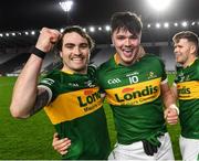 12 November 2022; Ross Peters and Conall Kennedy of Clonmel Commercials celebrate after the AIB Munster GAA Football Senior Club Championship Quarter-Final match between Nemo Rangers and Clonmel Commercials at Páirc Uí Chaoimh in Cork. Photo by Matt Browne/Sportsfile