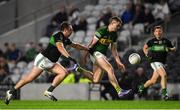 12 November 2022; Michael Quinlivan of Clonmel Commercials in action against Paul Kerrigan of Nemo Rangers during the AIB Munster GAA Football Senior Club Championship Quarter-Final match between Nemo Rangers and Clonmel Commercials at Páirc Uí Chaoimh in Cork. Photo by Matt Browne/Sportsfile