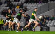12 November 2022; Michael Quinlivan of Clonmel Commercials in action against Paul Kerrigan of Nemo Rangers during the AIB Munster GAA Football Senior Club Championship Quarter-Final match between Nemo Rangers and Clonmel Commercials at Páirc Uí Chaoimh in Cork. Photo by Matt Browne/Sportsfile