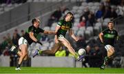 12 November 2022; Michael Quinlivan of Clonmel Commercials in action against Paul Kerrigan of Nemo Rangers during the AIB Munster GAA Football Senior Club Championship Quarter-Final match between Nemo Rangers and Clonmel Commercials at Páirc Uí Chaoimh in Cork. Photo by Matt Browne/Sportsfile