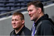 13 November 2022; John Ryan of Barbarians, left, and Barbarians assistant coach Donnacha Ryan before the Killik Cup match between Barbarians and All Blacks XV at Tottenham Hotspur Stadium in London, England. Photo by Ramsey Cardy/Sportsfile