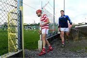13 November 2022; Paul Morris of Ferns St Aidan's makes his way onto the pitch with his team-mates before the AIB Leinster GAA Hurling Senior Club Championship Quarter-Final match between St Mullins and Ferns St Aidan's at Netwatch Cullen Park in Carlow. Photo by Matt Browne/Sportsfile