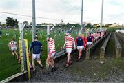13 November 2022; Ferns St Aidan's players make their way onto the pitch before the AIB Leinster GAA Hurling Senior Club Championship Quarter-Final match between St Mullins and Ferns St Aidan's at Netwatch Cullen Park in Carlow. Photo by Matt Browne/Sportsfile