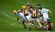 13 November 2022; Colin Fennelly of Shamrocks Ballyhale, supported by team mate Niall Shortall, breaks clear on his way to score a goal, in the third minute, under pressure from Castletown Geoghegan players Brandon Carey, Naoise McKenna, Aaron Glennon, Aongus Clarke and David Lynch, during the AIB Leinster GAA Hurling Senior Club Championship Quarter-Final match between Shamrocks Ballyhale and Castletown Geoghegan at UPMC Nowlan Park in Kilkenny. Photo by Ray McManus/Sportsfile