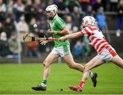 13 November 2022; Marty Kavanagh of St Mullins in action against Niall Murphy of Ferns St Aidan's during the AIB Leinster GAA Hurling Senior Club Championship Quarter-Final match between St Mullins and Ferns St Aidan's at Netwatch Cullen Park in Carlow. Photo by Matt Browne/Sportsfile