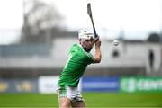 13 November 2022; Marty Kavanagh of St Mullins takes a free against Ferns St Aidan's during the AIB Leinster GAA Hurling Senior Club Championship Quarter-Final match between St Mullins and Ferns St Aidan's at Netwatch Cullen Park in Carlow. Photo by Matt Browne/Sportsfile