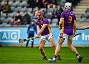 13 November 2022; Brendan Scanlon of Kilmacud Crokes shoots to score his side's first goal during the AIB Leinster GAA Hurling Senior Club Championship Quarter-Final match between Kilmacud Crokes and Clough/Ballacolla at Parnell Park in Dublin. Photo by Sam Barnes/Sportsfile