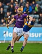 13 November 2022; Ronan Hayes of Kilmacud Crokes in action against Darren Maher of Clough/ Ballacolla during the AIB Leinster GAA Hurling Senior Club Championship Quarter-Final match between Kilmacud Crokes and Clough/Ballacolla at Parnell Park in Dublin. Photo by Sam Barnes/Sportsfile