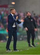 13 November 2022; Shelbourne manager Damien Duff during the Extra.ie FAI Cup Final match between Derry City and Shelbourne at the Aviva Stadium in Dublin. Photo by Seb Daly/Sportsfile