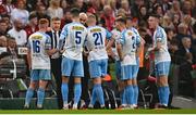13 November 2022; Shelbourne manager Damien Duff speaking to his players during the Extra.ie FAI Cup Final match between Derry City and Shelbourne at Aviva Stadium in Dublin. Photo by Eóin Noonan/Sportsfile