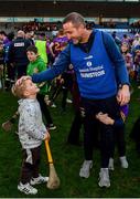 13 November 2022; Kilmacud Crokes manager Donal McGovern celebrates with his son Seán, aged 6, right, and his nephew, Dillon McGovern, aged 5, after his side's victory in the AIB Leinster GAA Hurling Senior Club Championship Quarter-Final match between Kilmacud Crokes and Clough/Ballacolla at Parnell Park in Dublin. Photo by Sam Barnes/Sportsfile