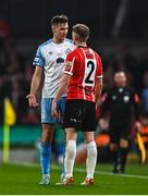 13 November 2022; Sean Boyd of Shelbourne and Ronan Boyce of Derry City during the Extra.ie FAI Cup Final match between Derry City and Shelbourne at Aviva Stadium in Dublin. Photo by Eóin Noonan/Sportsfile