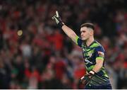 13 November 2022; Derry City goalkeeper Brian Maher celebrates his side's fourth goal during the Extra.ie FAI Cup Final match between Derry City and Shelbourne at the Aviva Stadium in Dublin. Photo by Seb Daly/Sportsfile