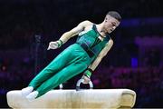 5 November 2022; Rhys McClenaghan of Ireland competes in the Men's Pommel Horse Final during the World Artistic Gymnastics Championships 2022 at The M&S Bank Arena in Liverpool, England. Photo by Thomas Schreyer/Sportsfile